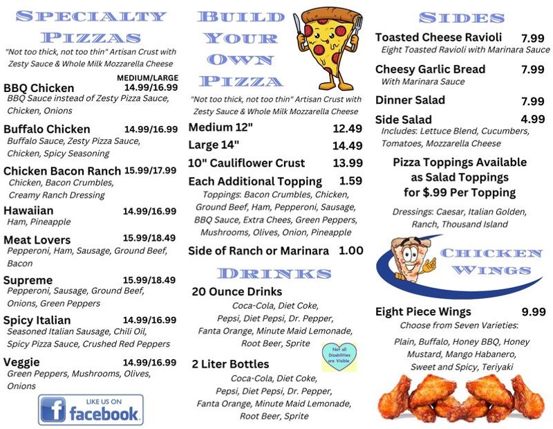 Pizza Menu